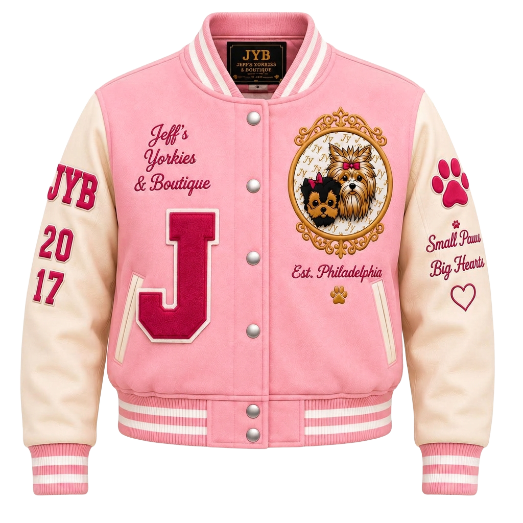 Women's Cropped Varsity Jacket — Blush Heritage